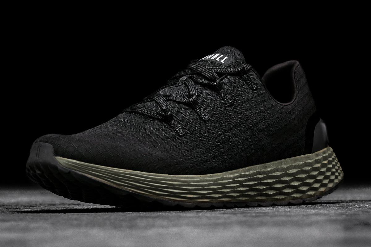 Nobull Ripstop Runner Loopschoenen Dames Zwart Donkergroen | 672398-ZMW