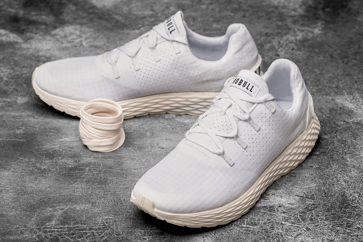 Nobull Ripstop Runner Loopschoenen Dames Wit | 946302-YJQ