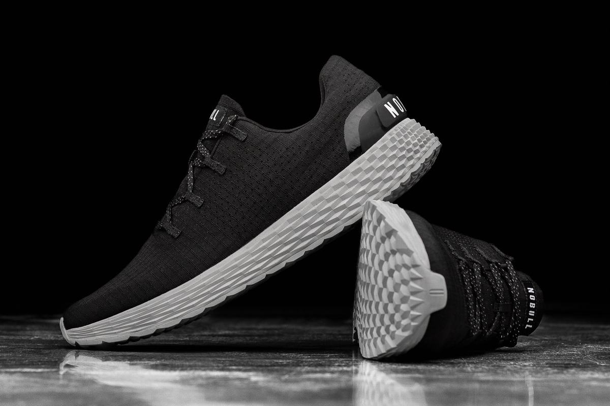 Nobull Ripstop Runner Loopschoenen Heren Zwart Grijs | 015926-OYQ