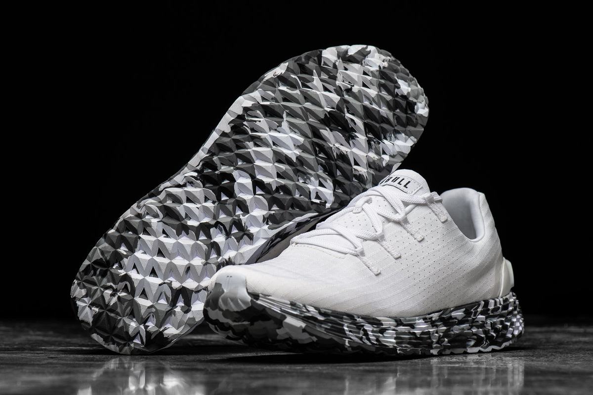 Nobull Ripstop Runner Loopschoenen Heren Wit Grijs | 213068-UFY