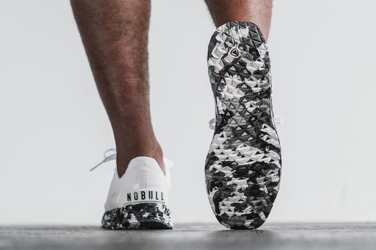 Nobull Ripstop Runner Loopschoenen Heren Wit Grijs | 213068-UFY