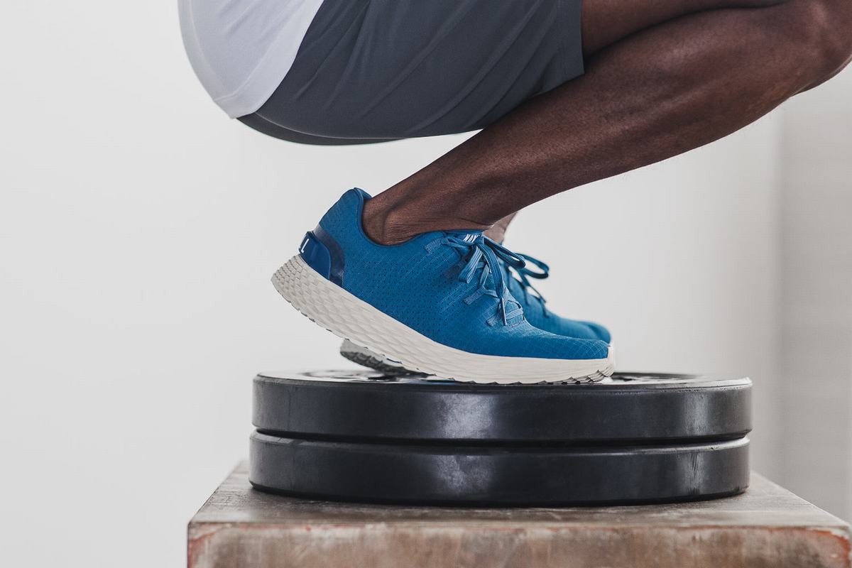 Nobull Ripstop Runner Loopschoenen Heren Azuurblauw Wit | 864703-QDH