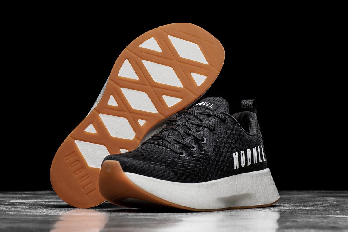 Nobull Runner Loopschoenen Heren Zwart Wit | 470852-SWE