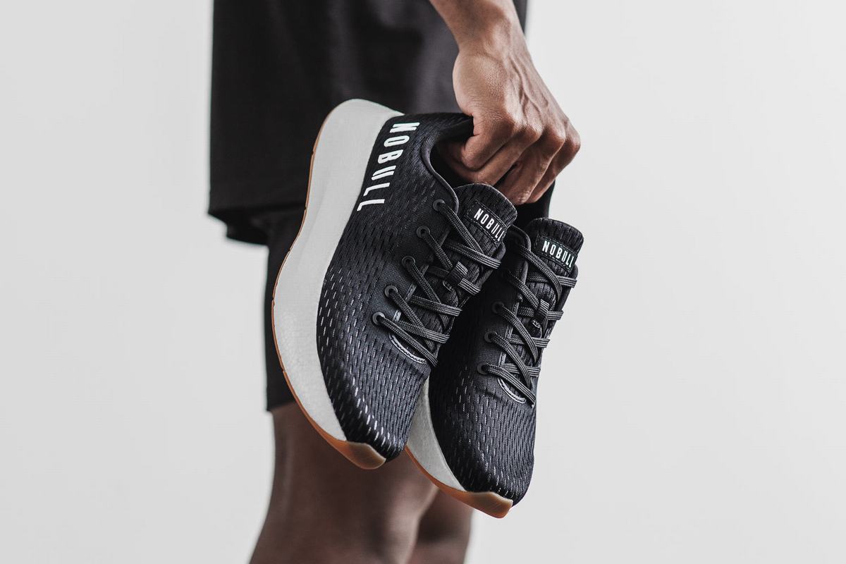 Nobull Runner Loopschoenen Heren Zwart Wit | 470852-SWE