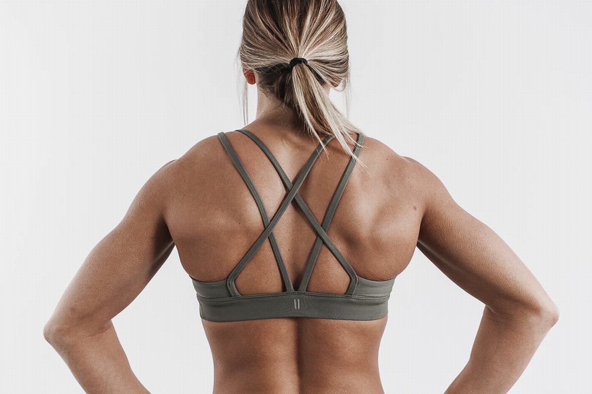 Nobull Sport Bh Dames Groen | 243816-GBO