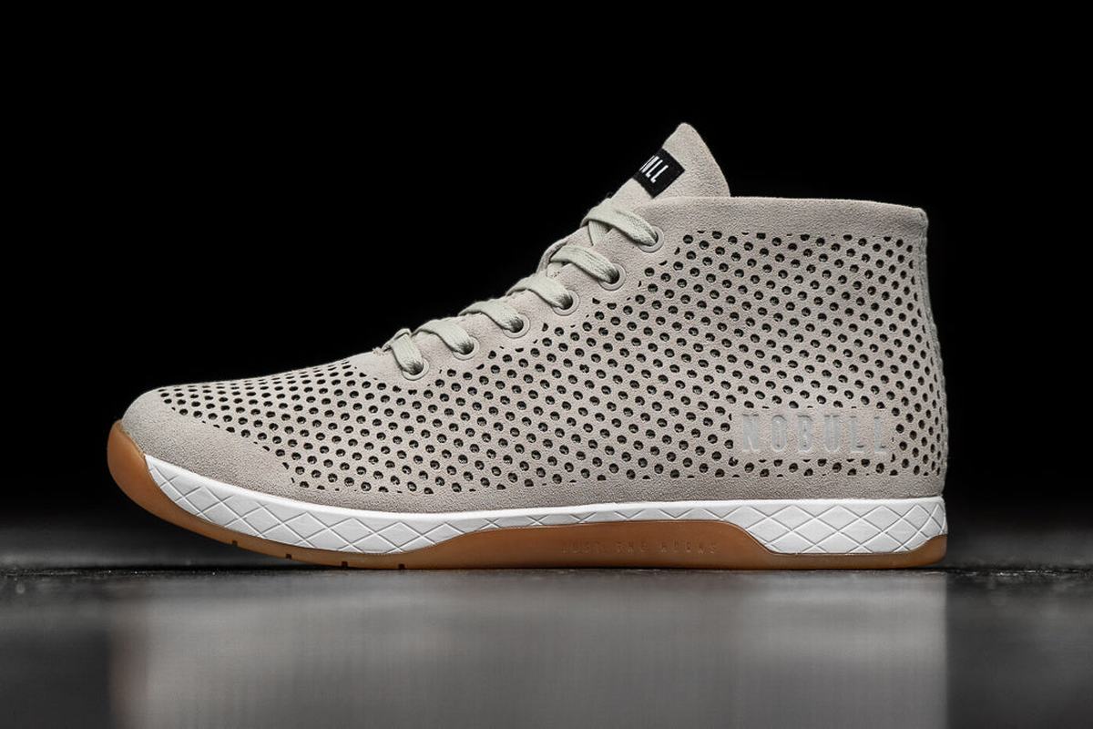 Nobull Suede Mid Trainer Fitness Schoenen Heren Grijs | 130967-LDE