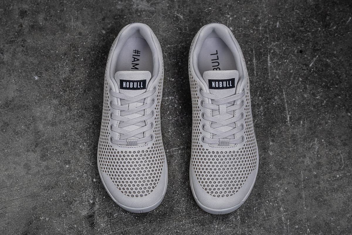 Nobull Suede Trainer Fitness Schoenen Dames Lichtgrijs | 659748-EKX
