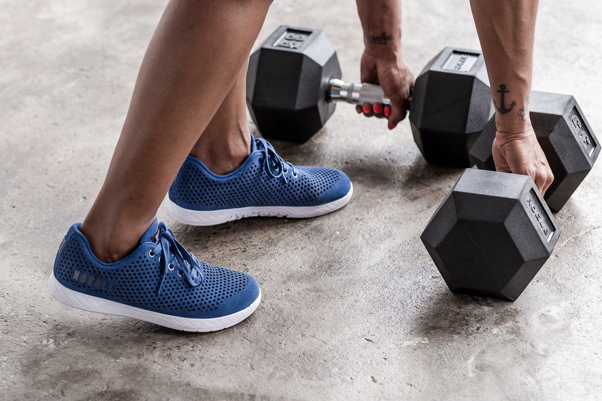 Nobull Suede Trainer Fitness Schoenen Dames Blauw | 859143-BWL