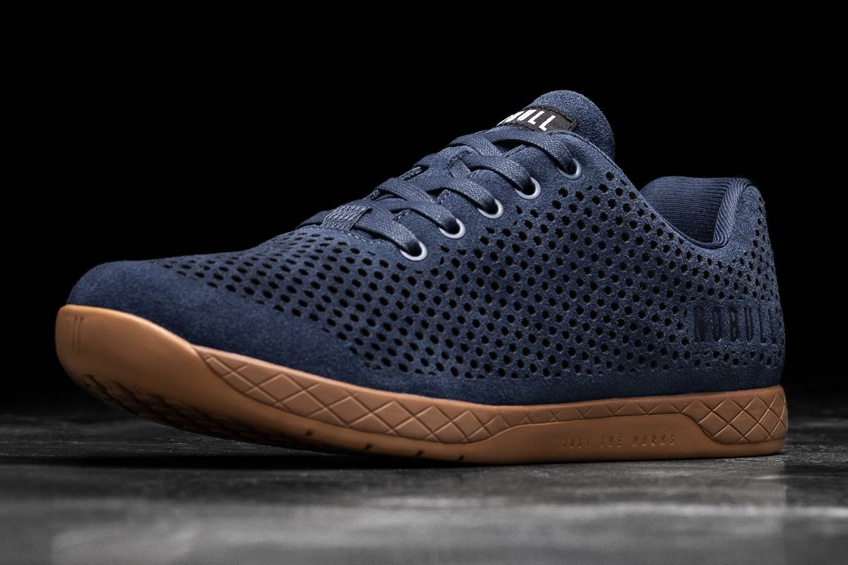 Nobull Suede Trainer Fitness Schoenen Dames Donkerblauw | 921067-VQX