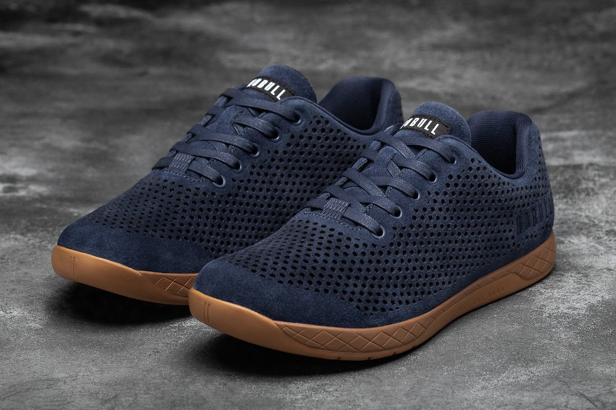 Nobull Suede Trainer Fitness Schoenen Dames Donkerblauw | 921067-VQX
