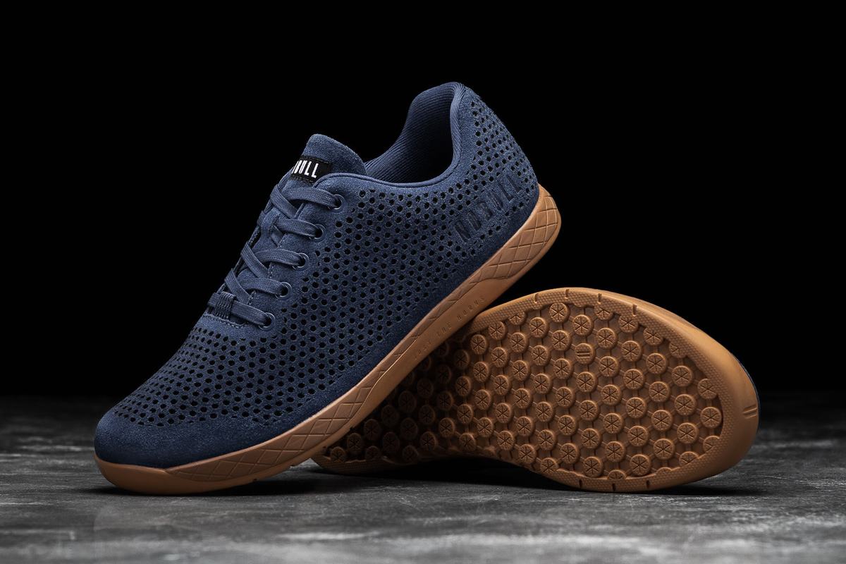 Nobull Suede Trainer Fitness Schoenen Dames Donkerblauw | 921067-VQX
