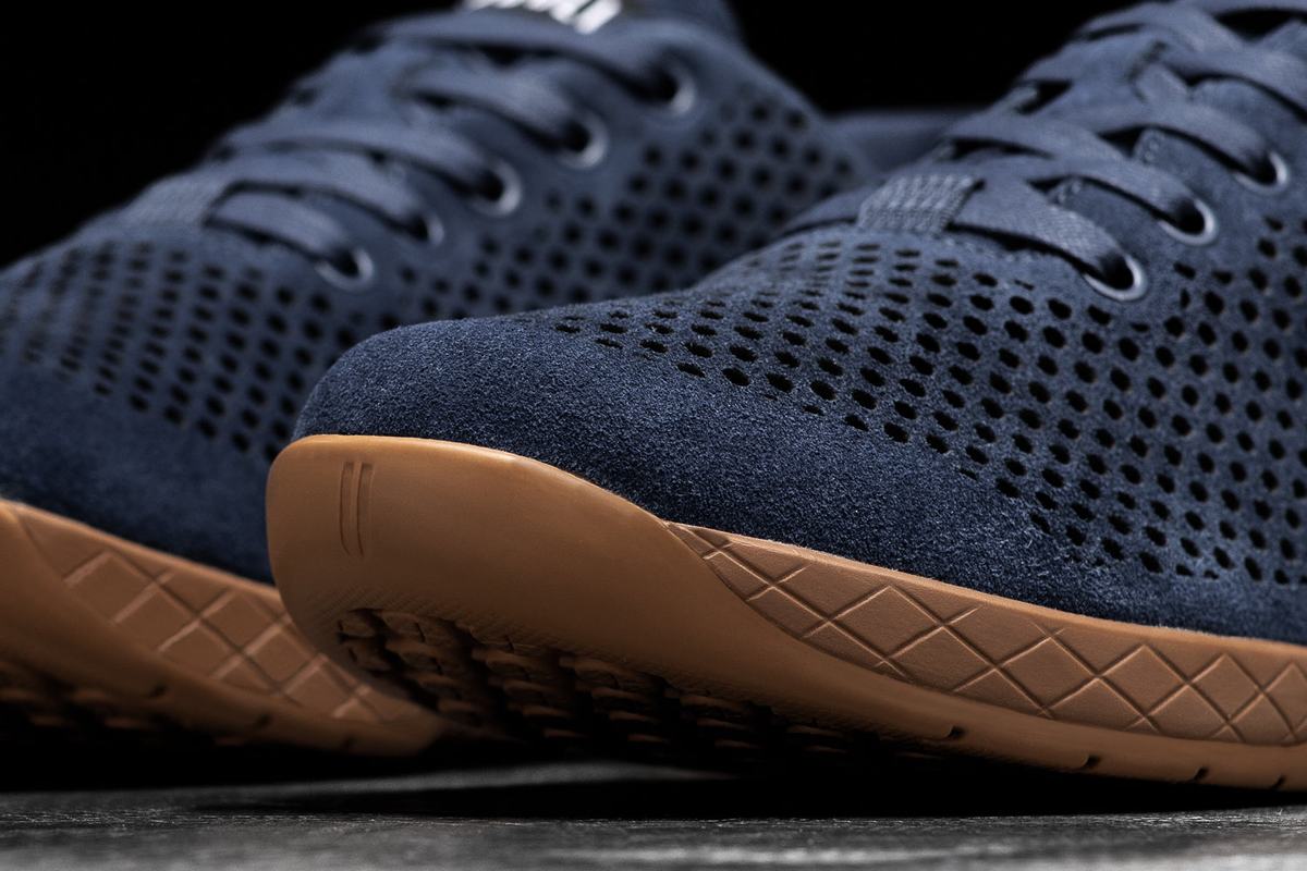 Nobull Suede Trainer Fitness Schoenen Dames Donkerblauw | 921067-VQX