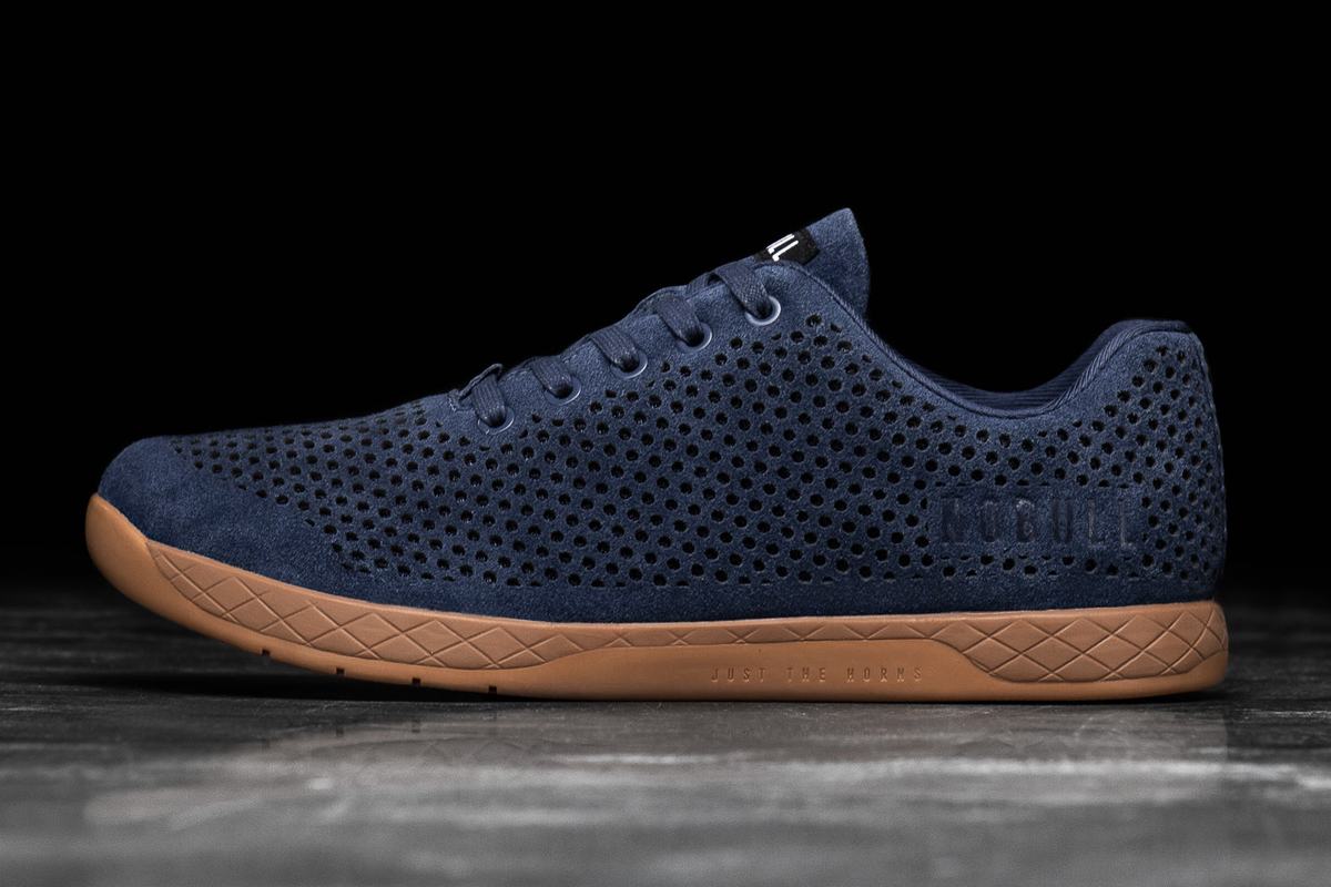 Nobull Suede Trainer Fitness Schoenen Dames Donkerblauw | 921067-VQX