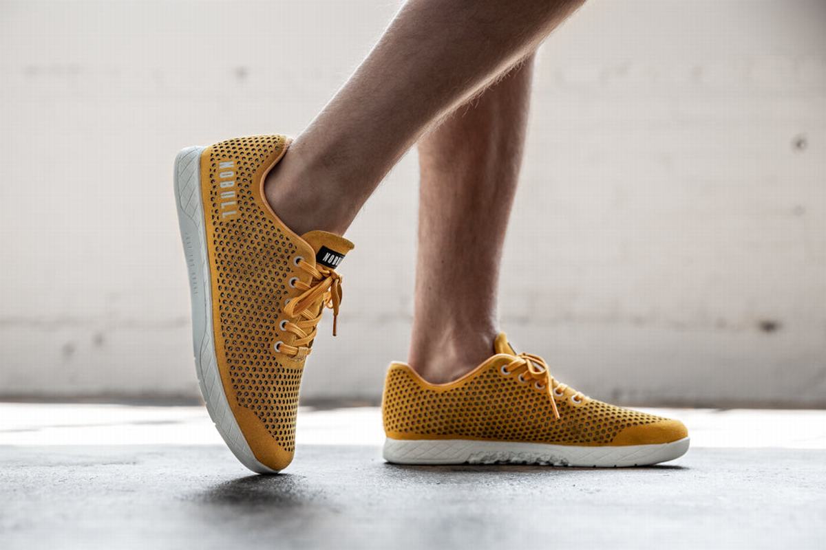 Nobull Suede Trainer Fitness Schoenen Heren Geel | 043265-CIO