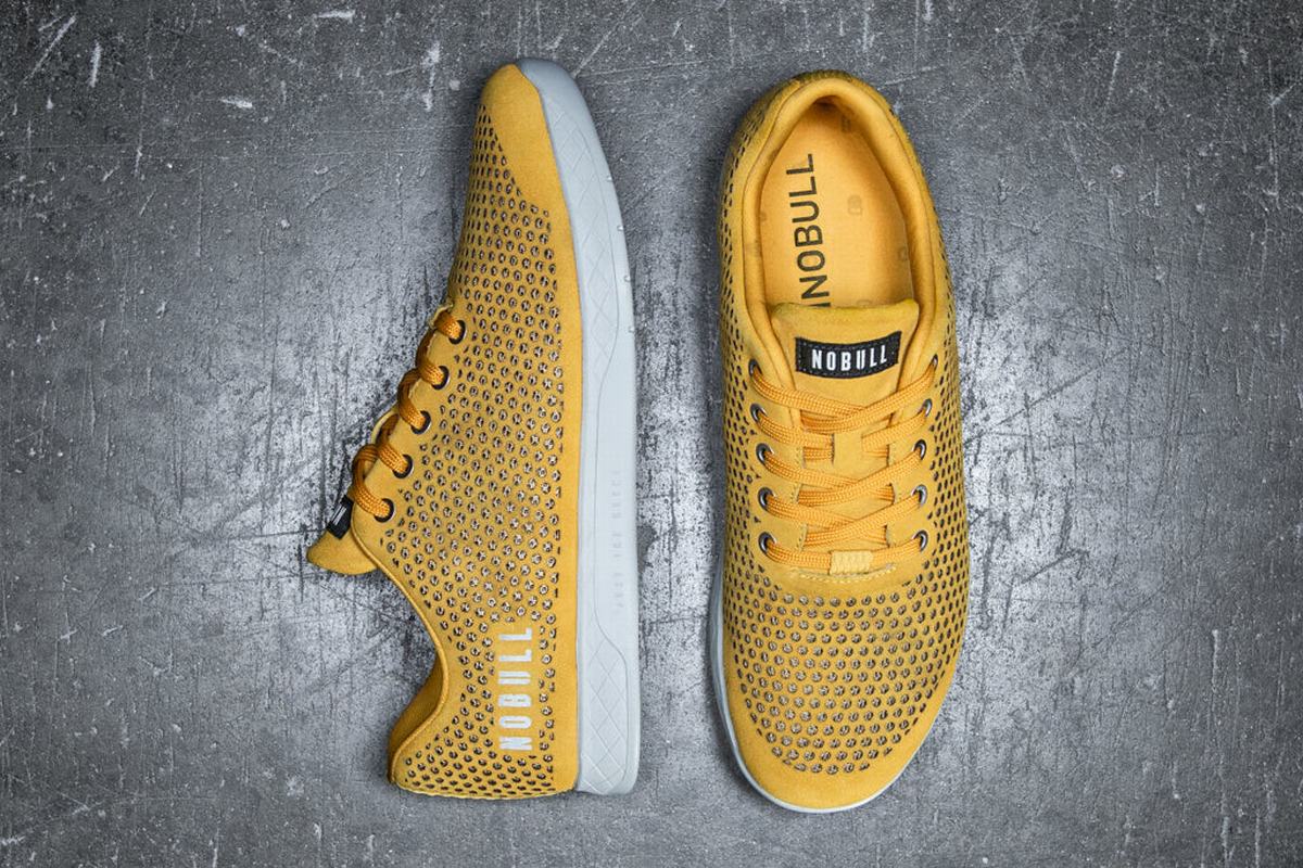 Nobull Suede Trainer Fitness Schoenen Heren Geel | 043265-CIO