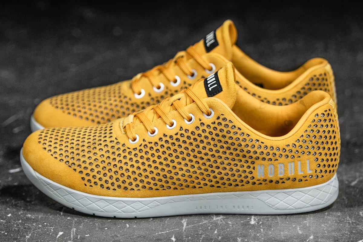 Nobull Suede Trainer Fitness Schoenen Heren Geel | 043265-CIO