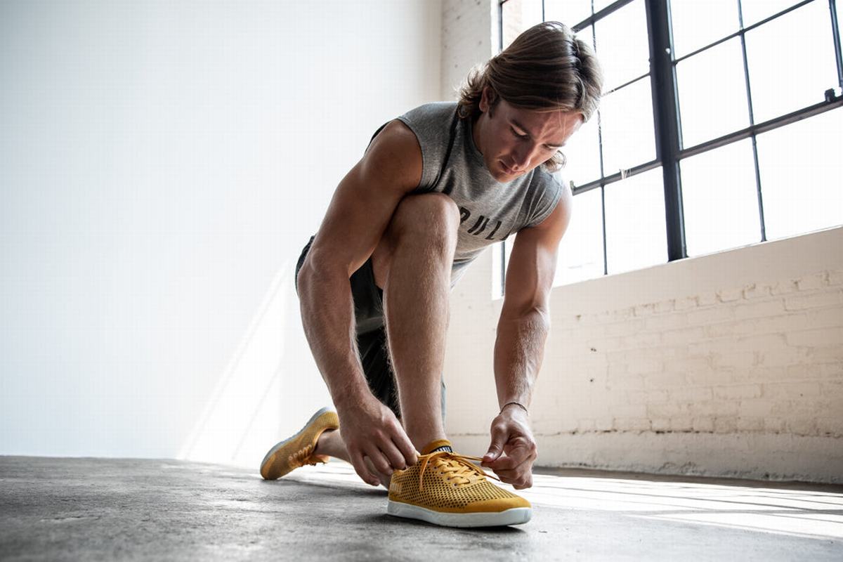 Nobull Suede Trainer Fitness Schoenen Heren Geel | 043265-CIO