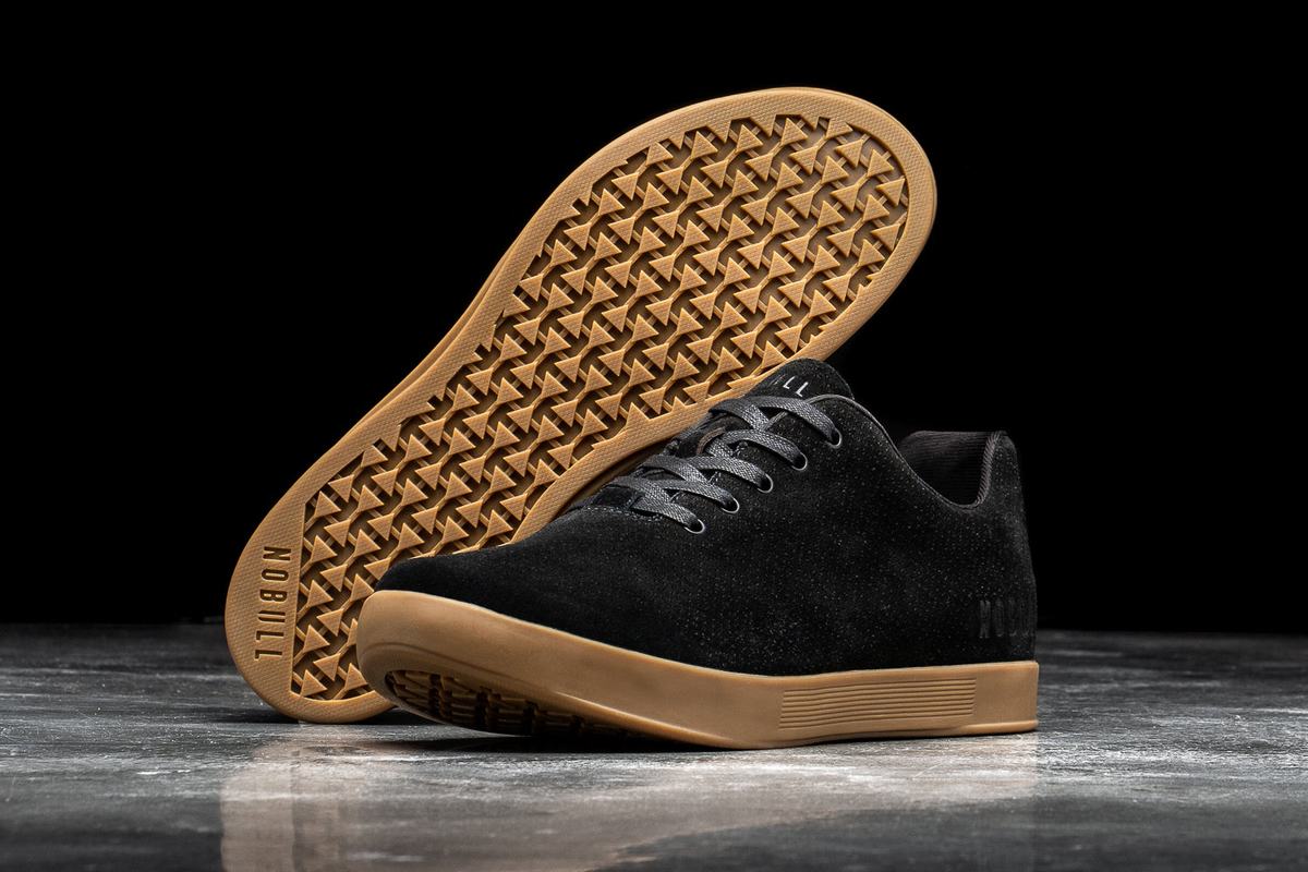 Nobull Suede Trainer Fitness Schoenen Heren Zwart | 934076-OGB