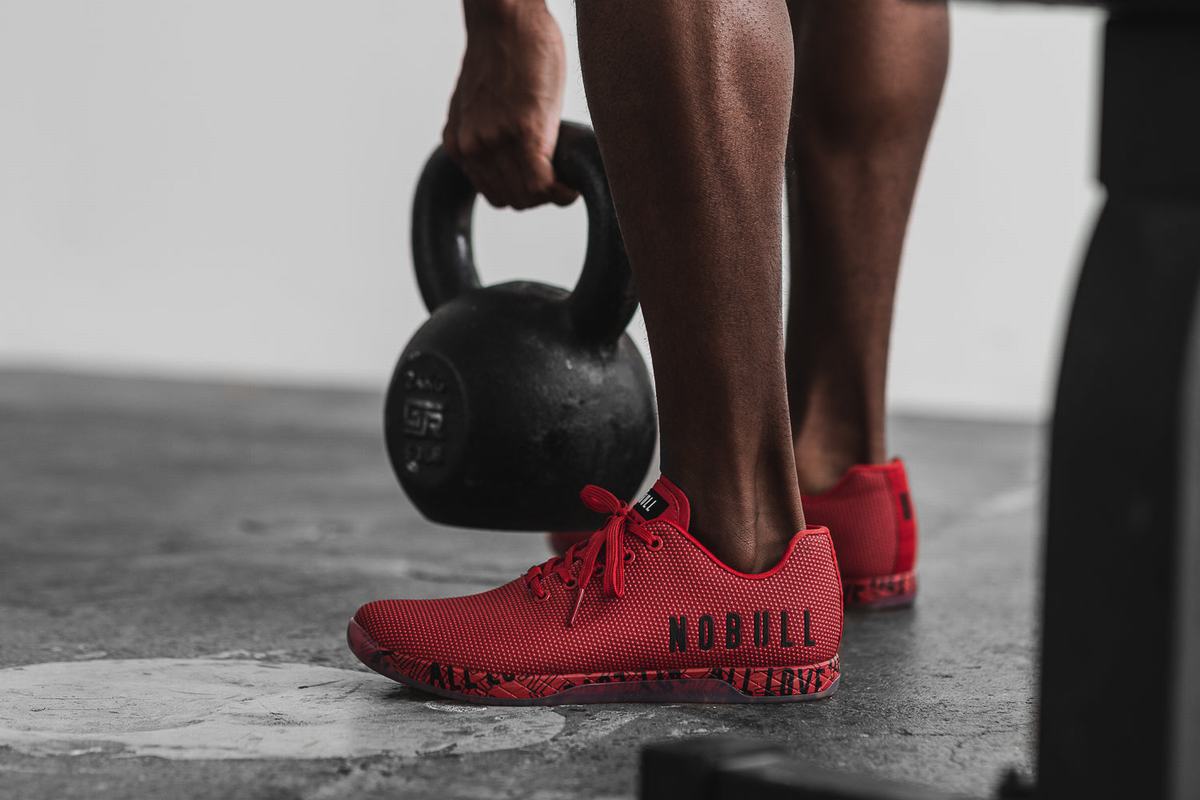 Nobull Superfabric All Love Trainer Fitness Schoenen Heren Rood | 372859-MZC