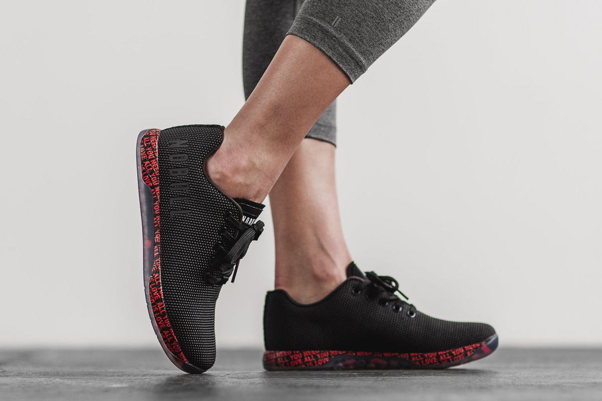 Nobull Superfabric All You Need Is Love Trainer Fitness Schoenen Dames Zwart | 512709-CPD