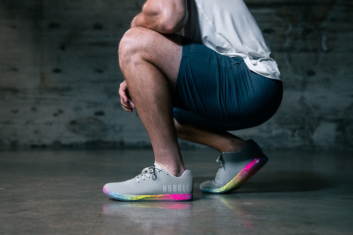 Nobull Superfabric Arctic Neon Trainer Fitness Schoenen Heren Grijs Gekleurd | 108364-JXD