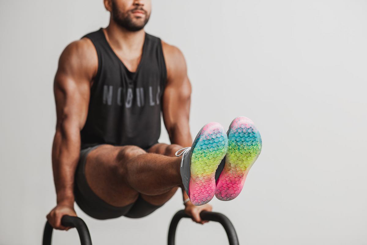 Nobull Superfabric Arctic Neon Trainer Fitness Schoenen Heren Grijs Gekleurd | 108364-JXD