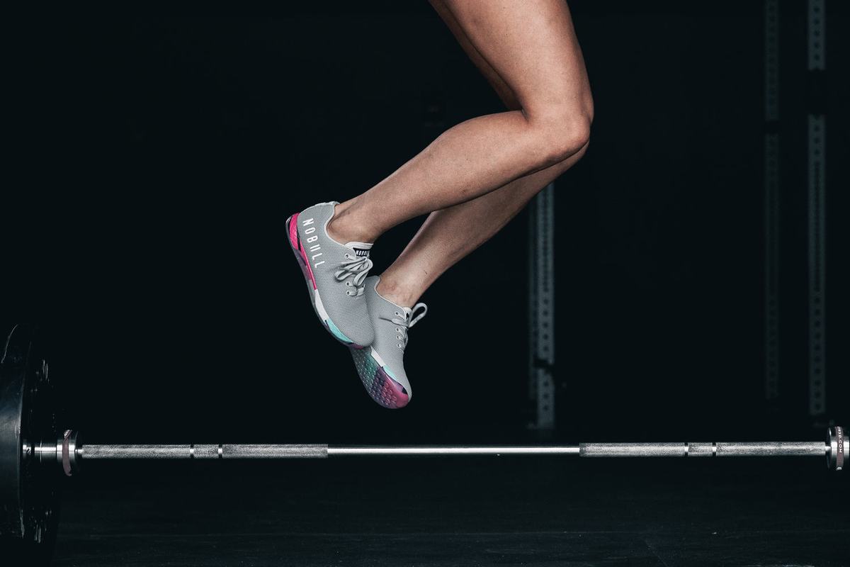 Nobull Superfabric Arctic Trainer Fitness Schoenen Dames Grijs Roze | 058734-GSR