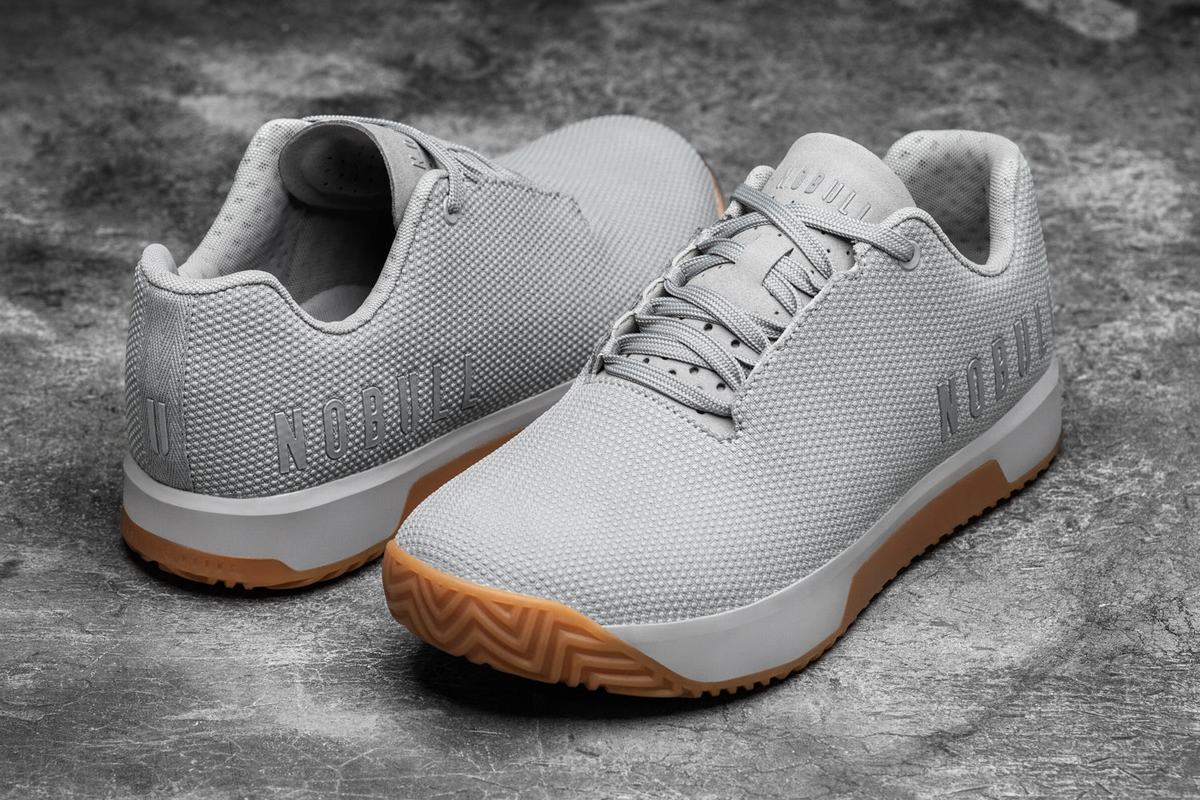 Nobull Superfabric Arctic Trainer Fitness Schoenen Heren Grijs Bruin | 783496-YRV