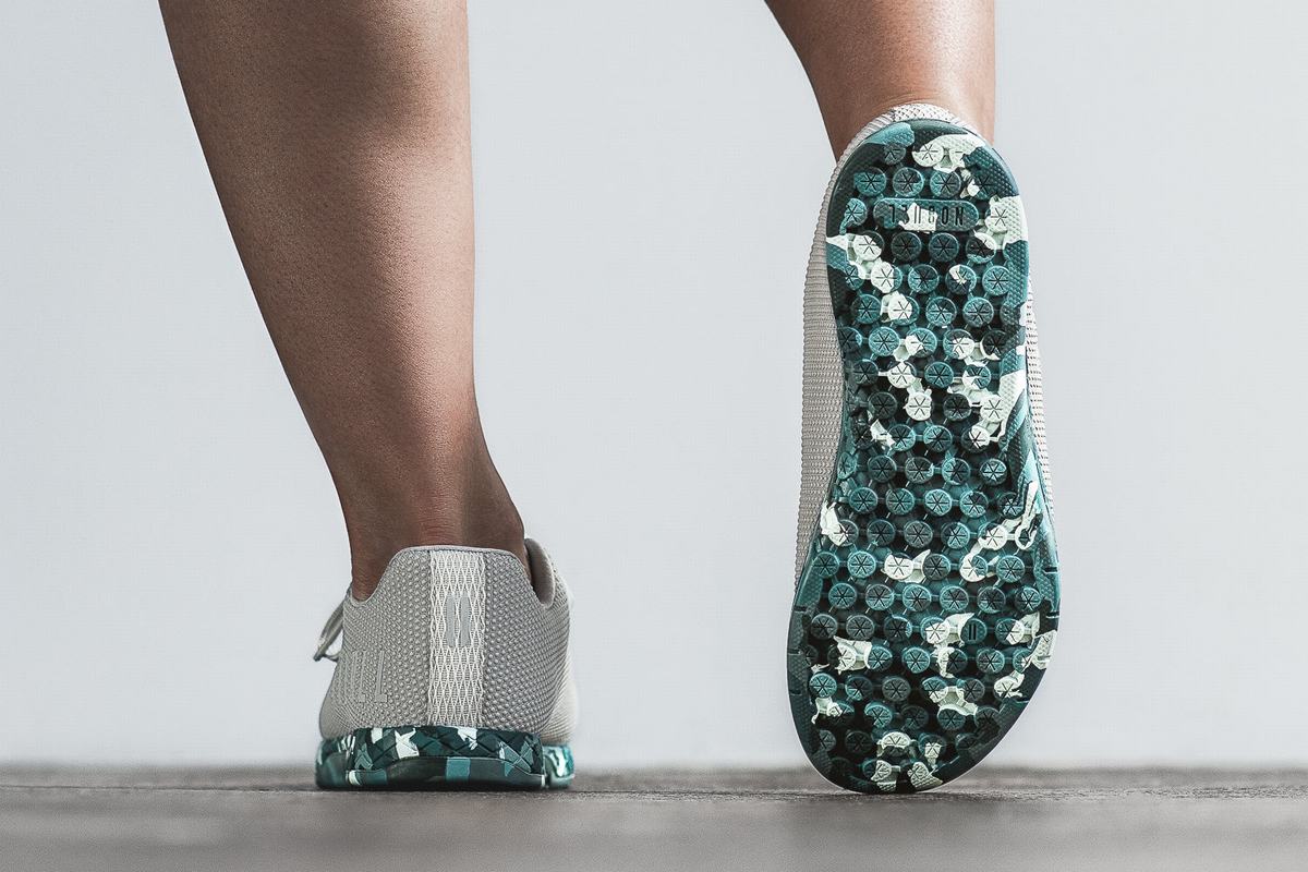 Nobull Superfabric Arctic Trainer Fitness Schoenen Dames Grijs Turquoise | 902815-PYG