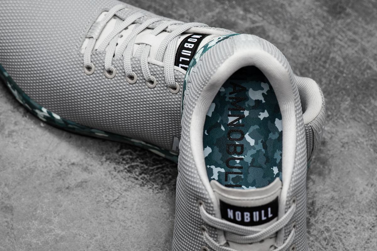 Nobull Superfabric Arctic Trainer Fitness Schoenen Dames Grijs Turquoise | 902815-PYG
