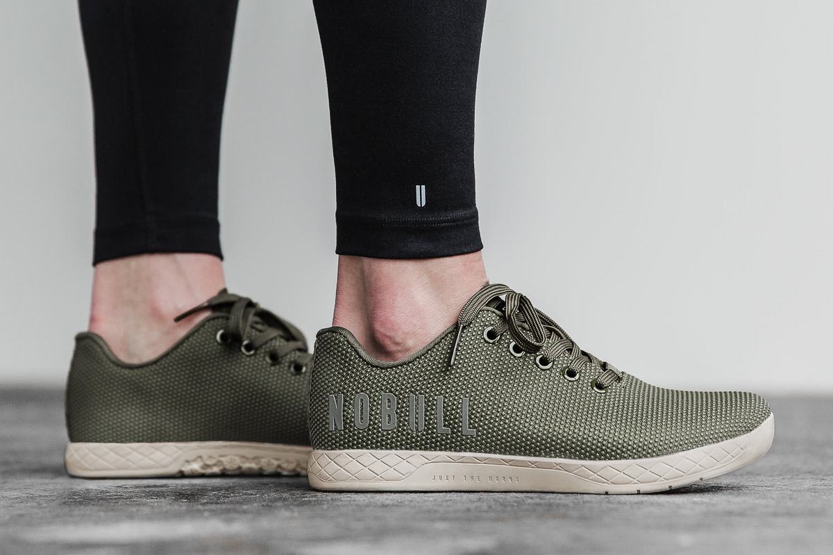 Nobull Superfabric Army Trainer Fitness Schoenen Dames Wit | 401796-ZRY
