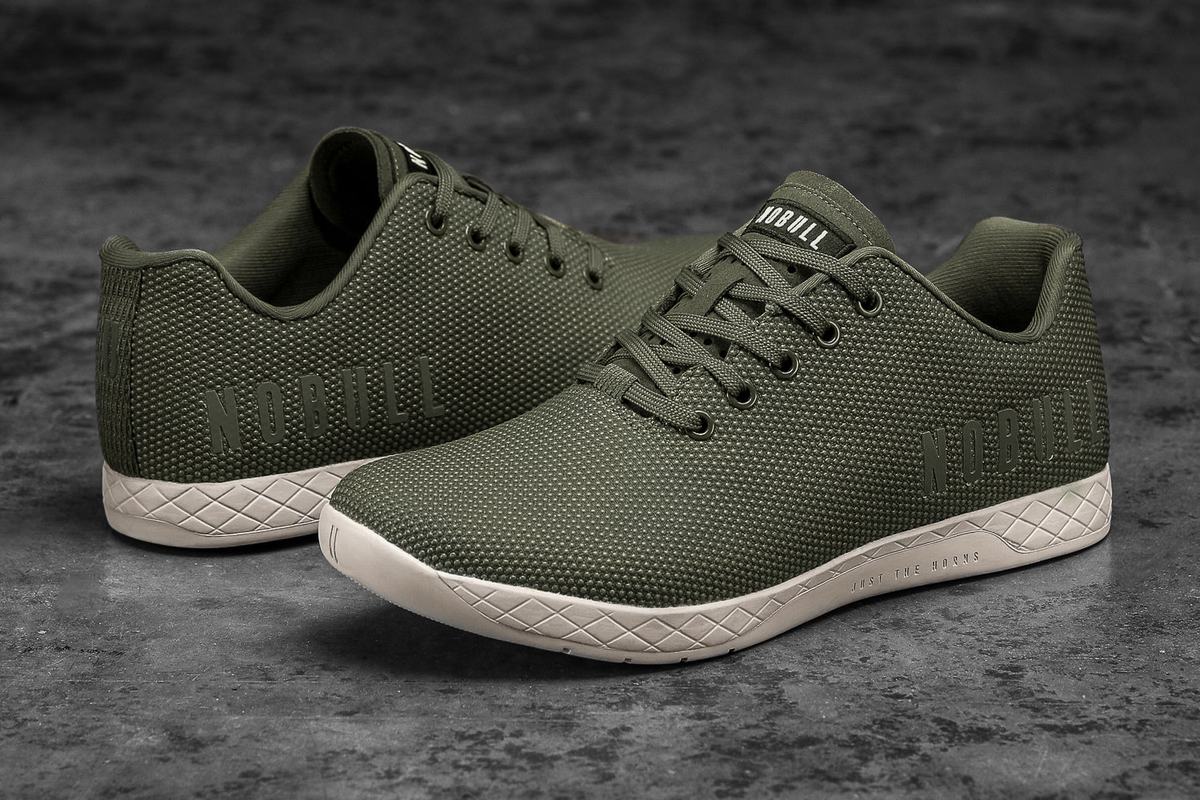Nobull Superfabric Army Trainer Fitness Schoenen Dames Wit | 401796-ZRY
