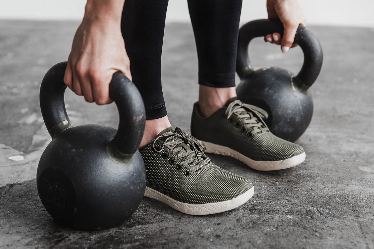 Nobull Superfabric Army Trainer Fitness Schoenen Dames Wit | 401796-ZRY