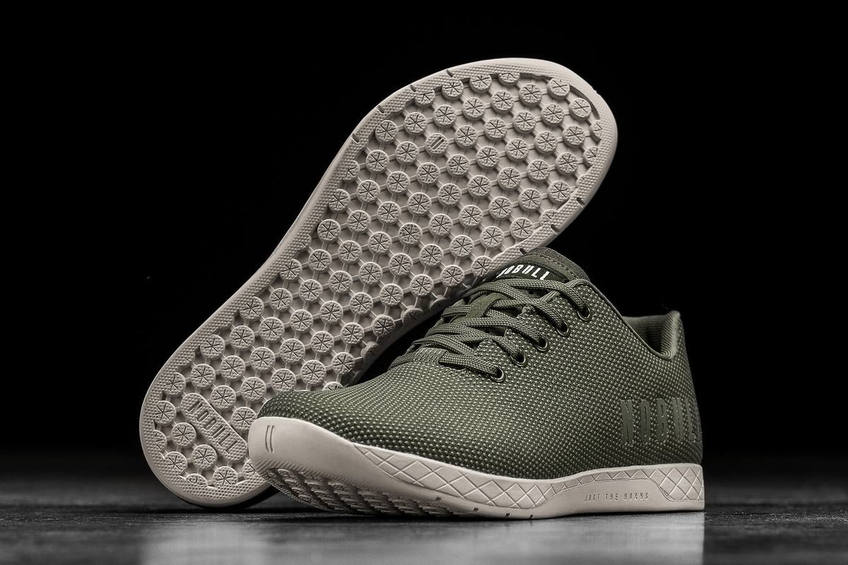 Nobull Superfabric Army Trainer Fitness Schoenen Dames Wit | 401796-ZRY