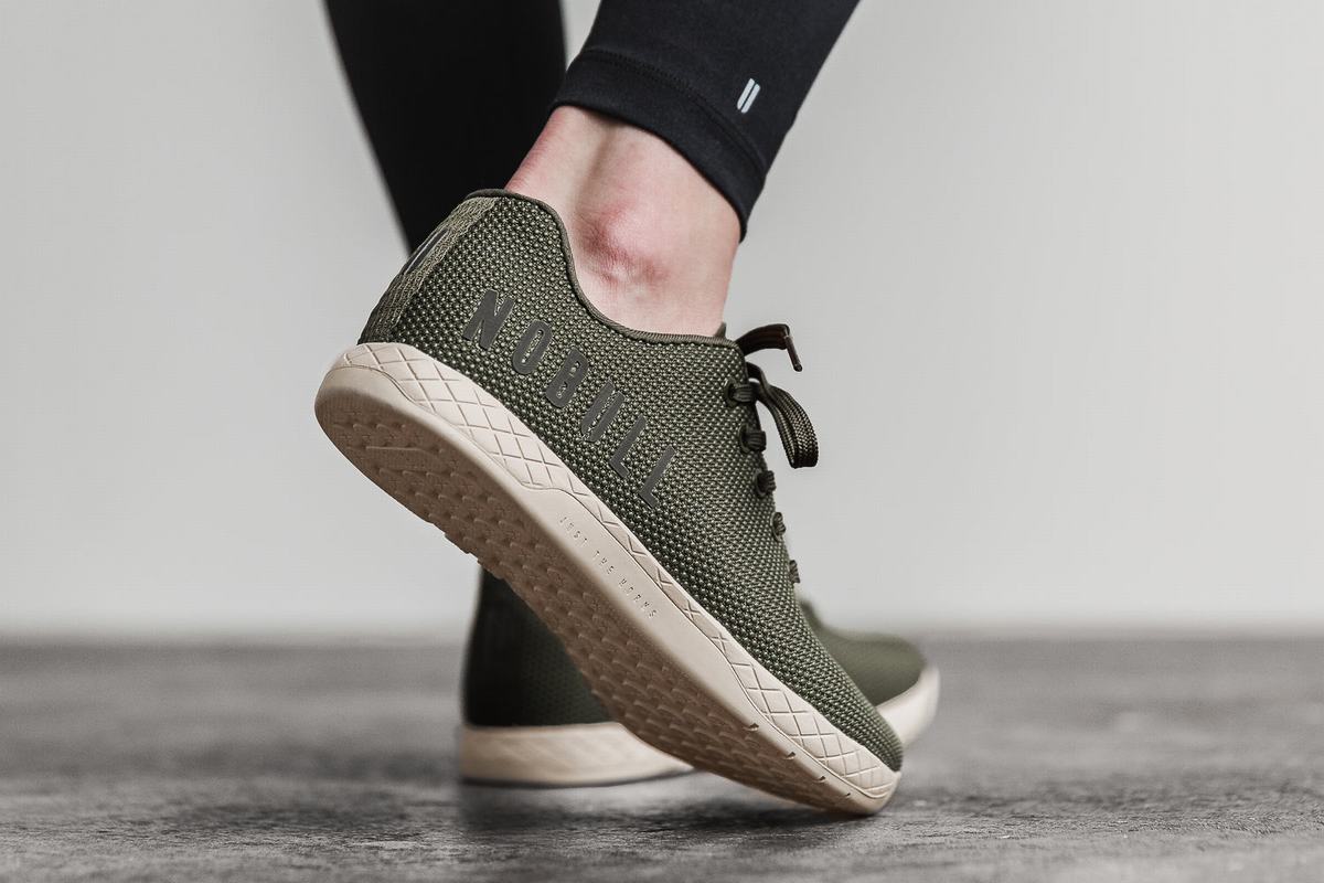 Nobull Superfabric Army Trainer Fitness Schoenen Dames Wit | 401796-ZRY