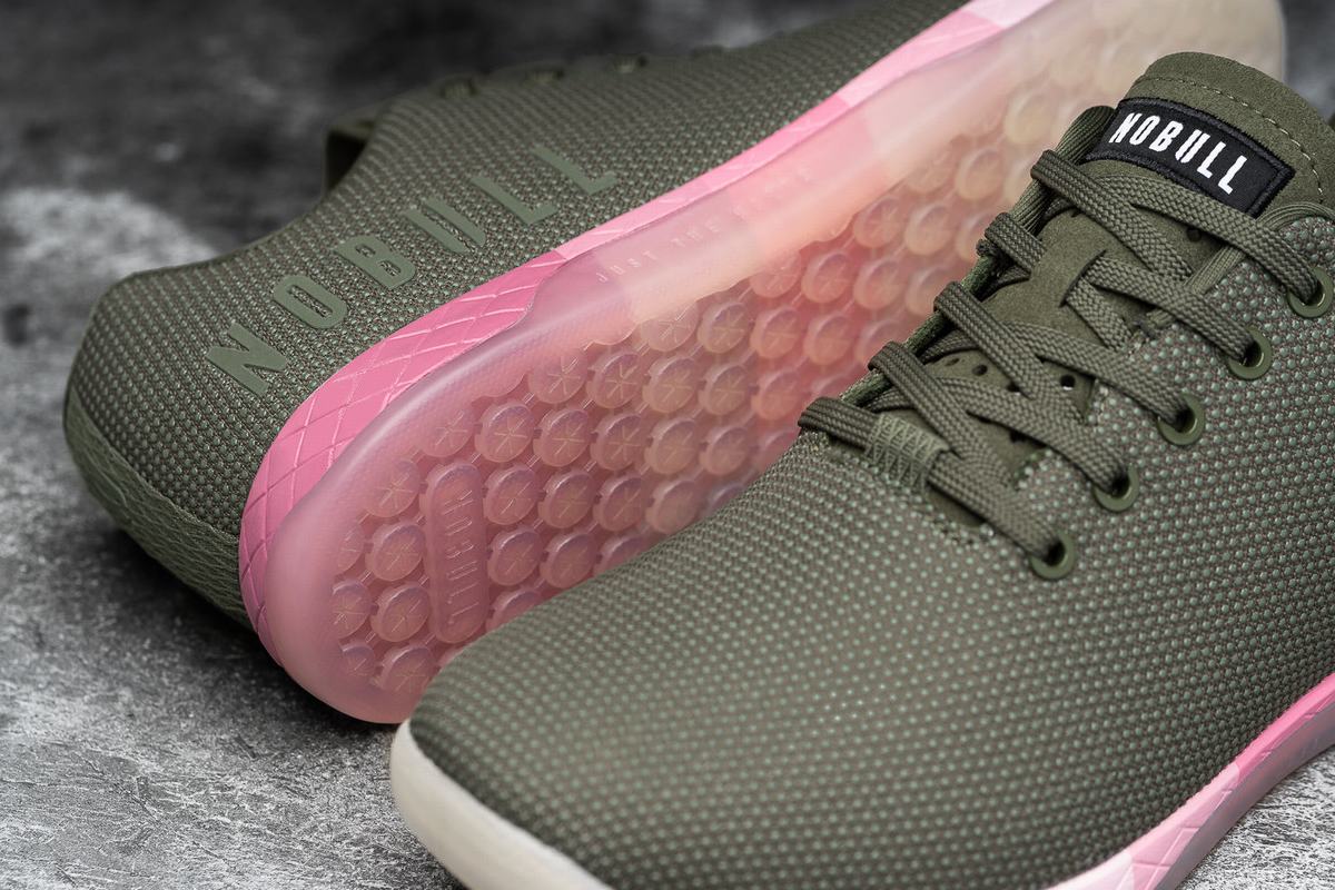 Nobull Superfabric Army Trainer Fitness Schoenen Heren Roze | 409652-SHM