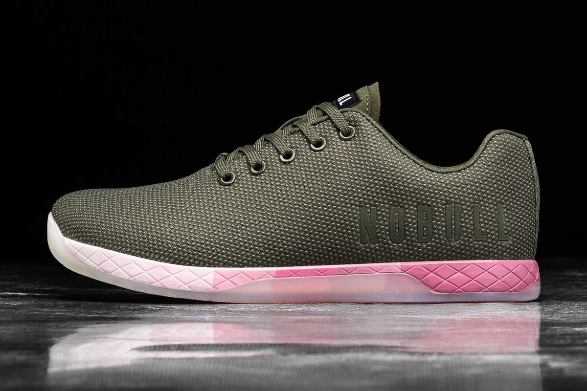 Nobull Superfabric Army Trainer Fitness Schoenen Heren Roze | 409652-SHM