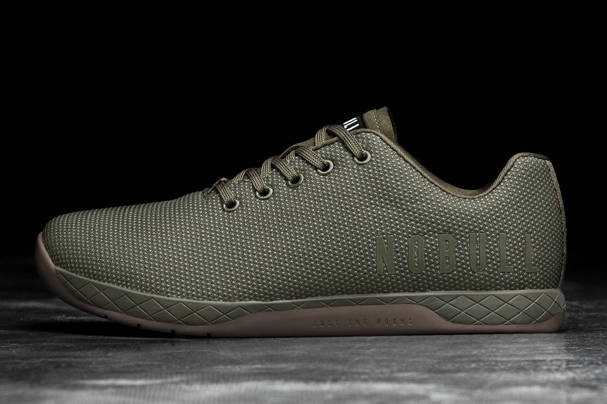 Nobull Superfabric Army Trainer Fitness Schoenen Heren Olijfgroen | 483219-QNB