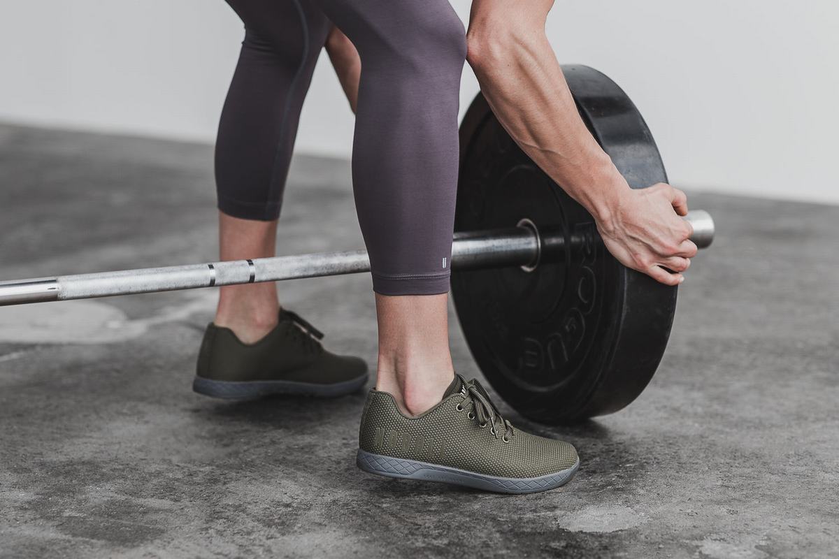 Nobull Superfabric Army Trainer Fitness Schoenen Dames Grijs | 573826-LAJ