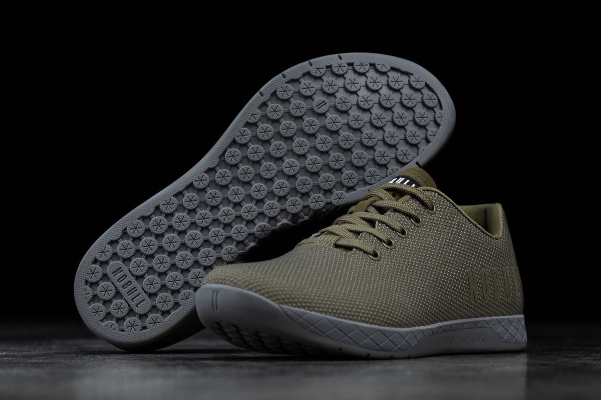 Nobull Superfabric Army Trainer Fitness Schoenen Dames Grijs | 573826-LAJ