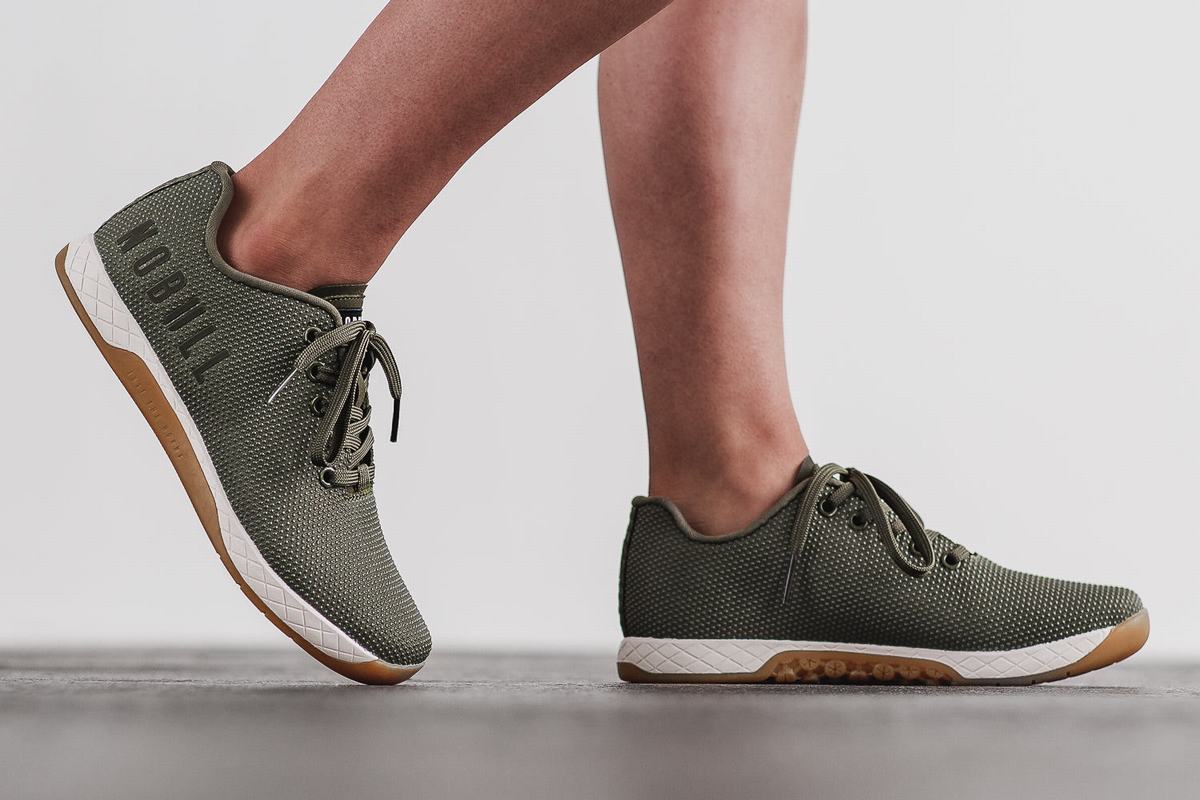 Nobull Superfabric Army Trainer Fitness Schoenen Dames Wit | 826014-NQT