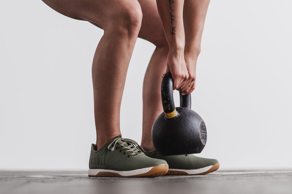 Nobull Superfabric Army Trainer Fitness Schoenen Dames Wit | 826014-NQT