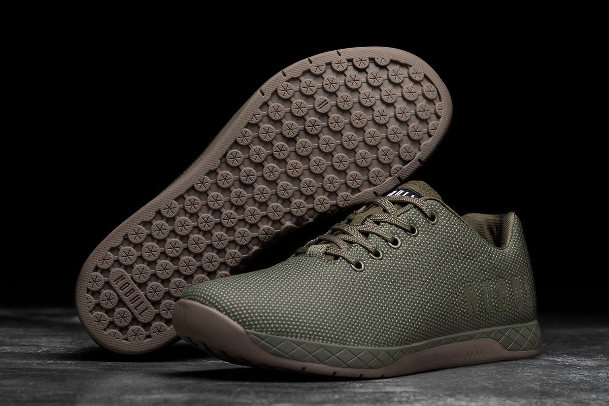 Nobull Superfabric Army Trainer Fitness Schoenen Dames Olijfgroen | 954317-ZQX