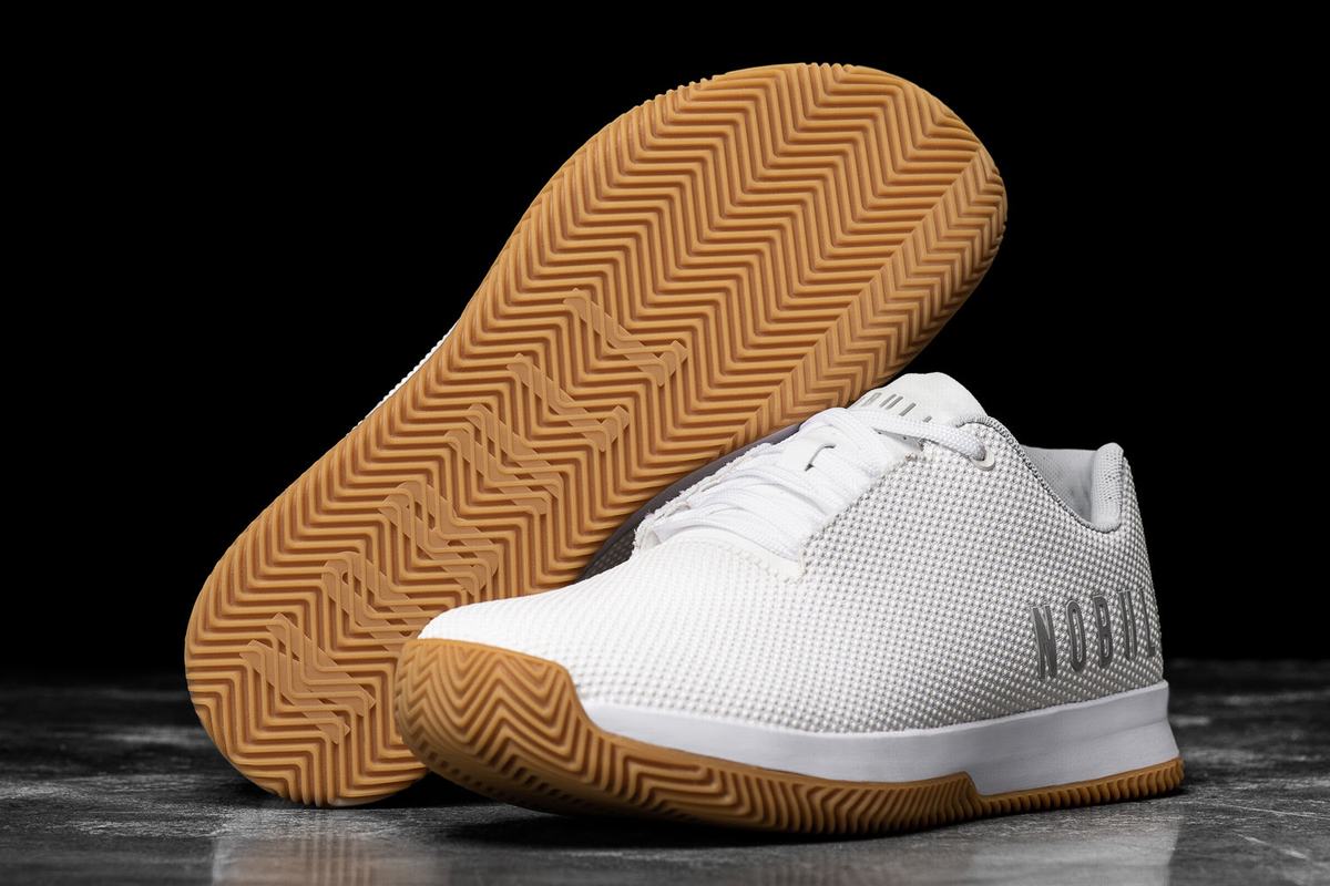 Nobull Superfabric Court Trainer Fitness Schoenen Heren Wit | 108329-EAX