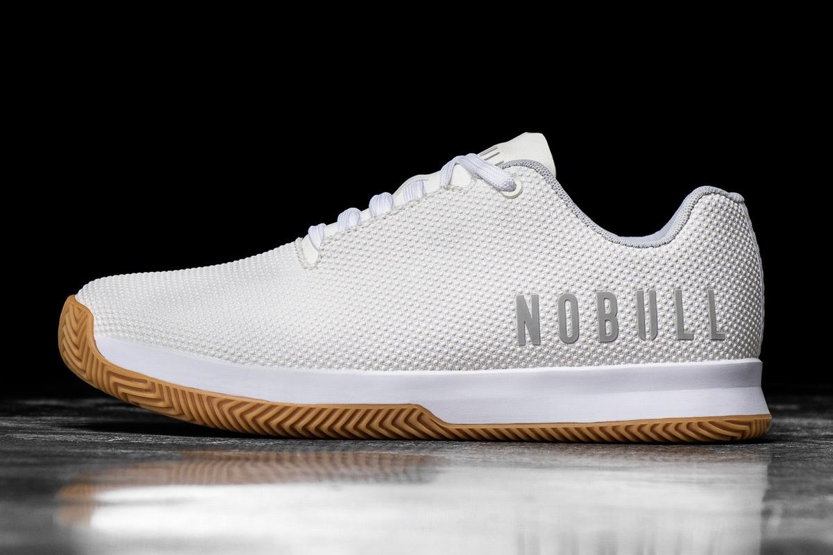 Nobull Superfabric Court Trainer Fitness Schoenen Heren Wit | 108329-EAX