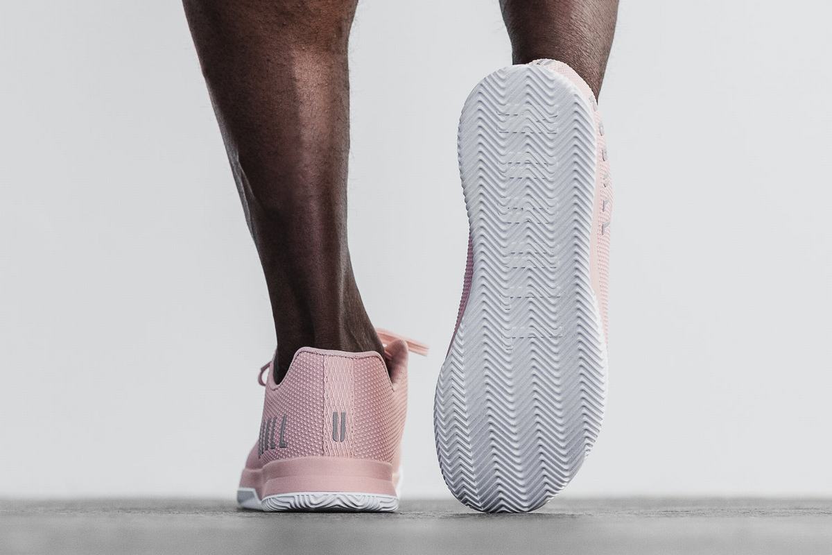 Nobull Superfabric Court Trainer Fitness Schoenen Heren Roze Wit | 258361-LGZ