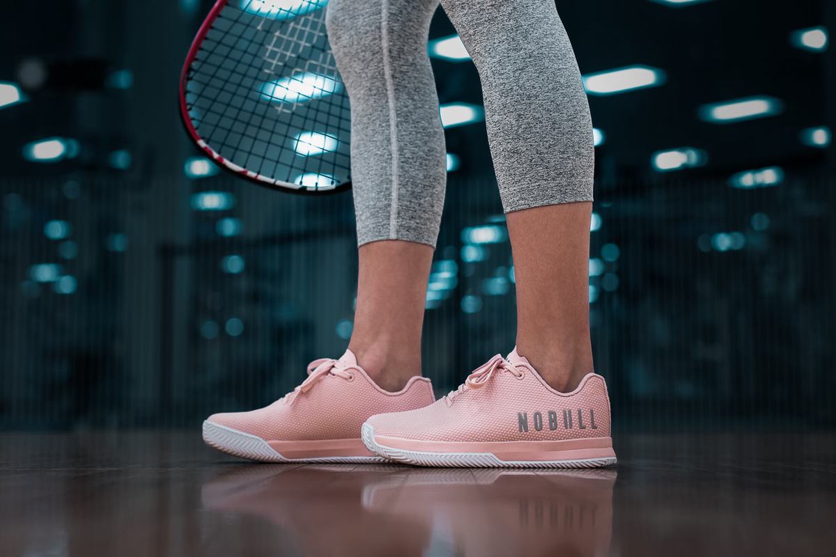 Nobull Superfabric Court Trainer Fitness Schoenen Dames Roze Wit | 548907-AGO