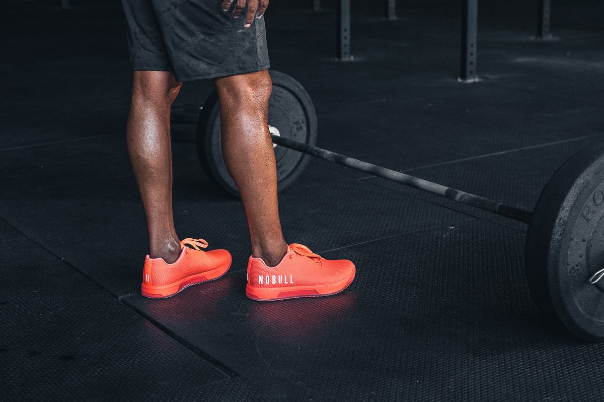 Nobull Superfabric Crossfit® Neon Trainer Crossfit Schoenen Heren Koraal | 286743-LBG