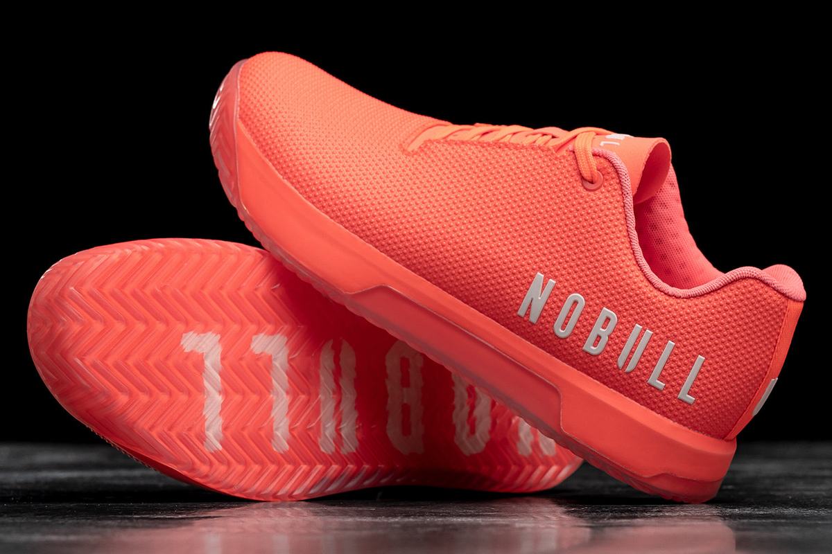 Nobull Superfabric Crossfit® Neon Trainer Crossfit Schoenen Heren Koraal | 286743-LBG