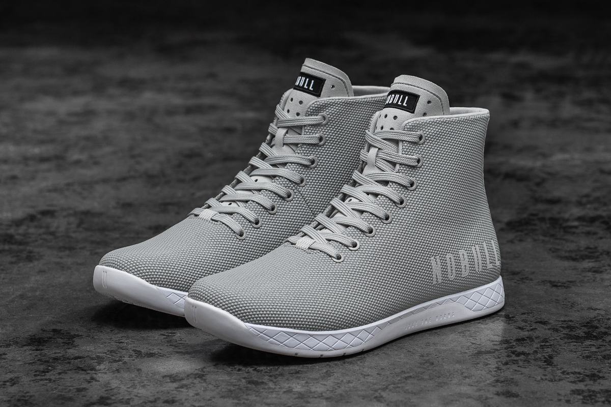 Nobull Superfabric High-Top Arctic Trainer Fitness Schoenen Heren Grijs | 375069-YVK